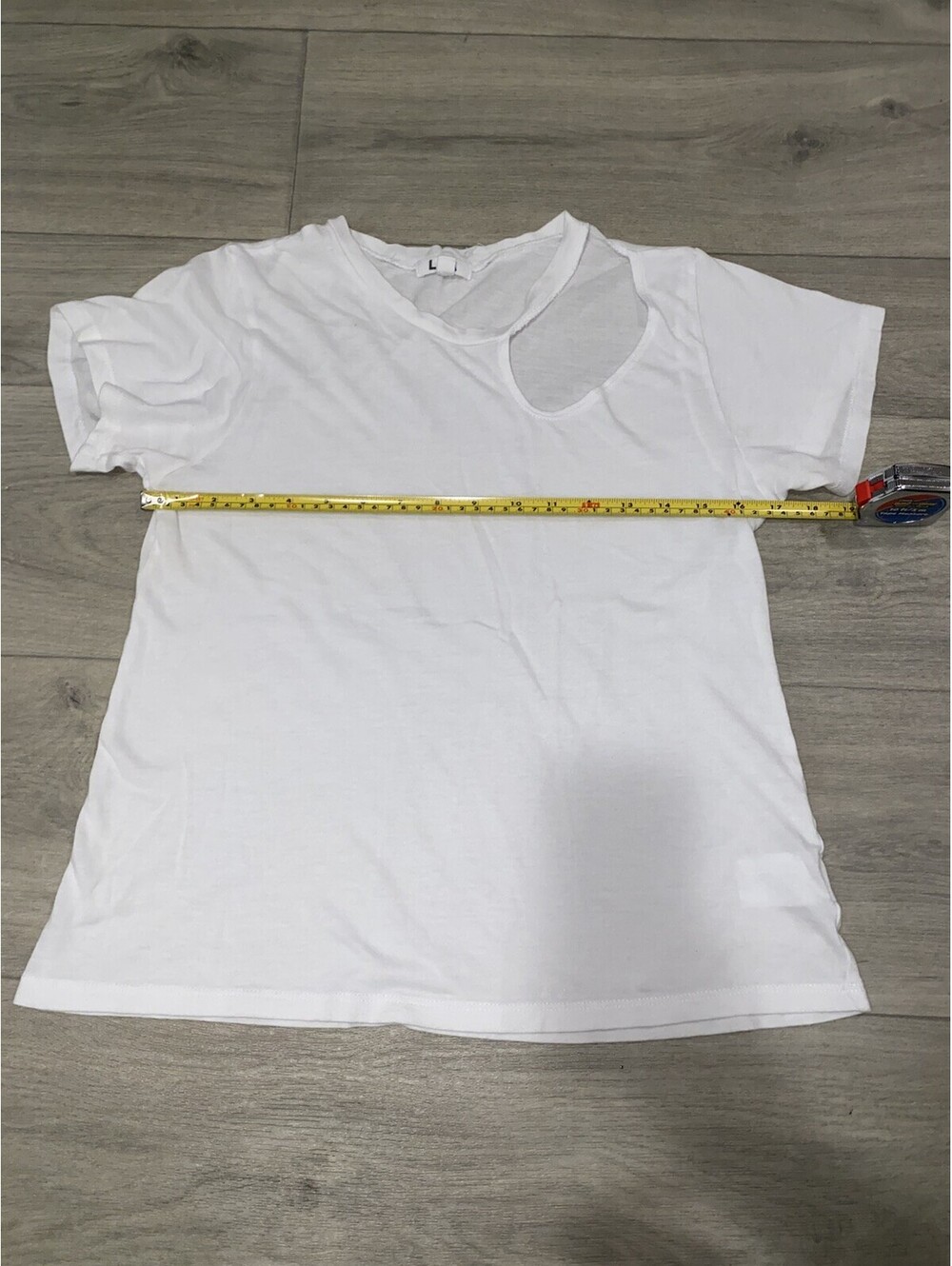 LNA Women’s white cutout short-sleeve relaxed fit t-shirt Size XS - Picture 7 of 8
